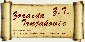 Zoraida Trnjaković vizit kartica